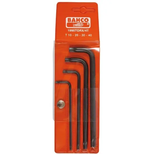 Bahco 1995TORX 4T Set Of Long Torx L wrench Allows Greater Torque Bahco 1995TORX 4T Set Of Long Torx L wrench Allows Greater Torque