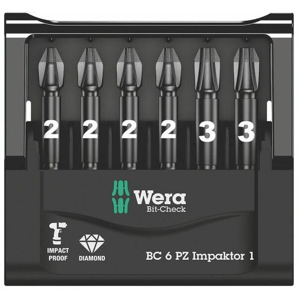 Wera Bit-Check 6 PZ Impaktor 1 (05057692001) EAN:4013288157737