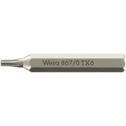 Wera 867 Micro bits for TORX socket screws TX 6 (05058131001) EAN:4013288189592
